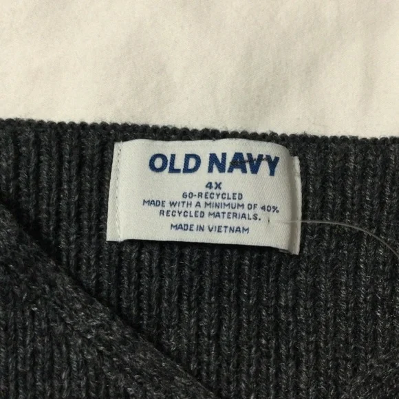 Old Navy V-Neck Rib-Knit Sweater Tank Top Gray Size 4X NWOT - Picture 2 of 5